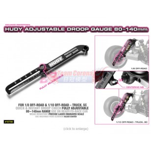 HUDY 107780 Adjustable Droop Gauge 80-140mm